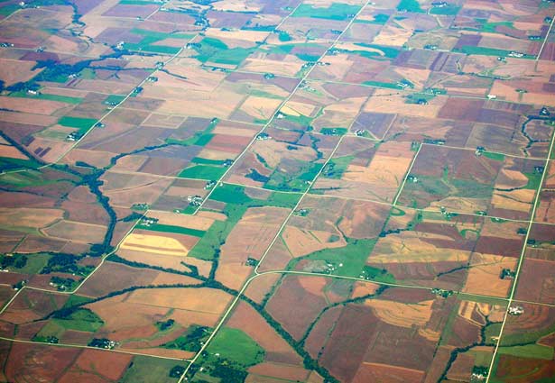 Photo - far arial view - farm fields